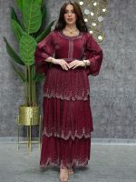 【HOT】✿✸☍ Eid Evening Muslim Loose Abaya Dresses Ramadan Abayas Caftan Kaftan Vestidos 2023