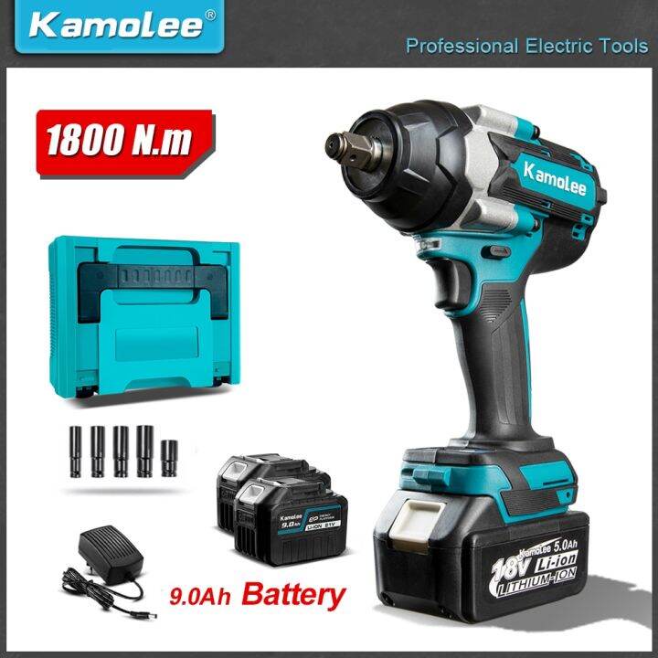 Kamolee DTW700 1800 N.M Torque Brushless Electric Cordless Impact ...