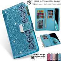 Magee8 Glitter Leather Note 20 Ultra 10 9 8 S23 S22 S21 S20 S10 S9 S8 Wallet Card Cover