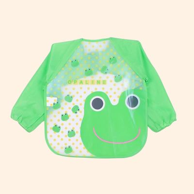 Baby Bibs Cloth Waterproof Dining Clothes Long Sleeve Apron Children Feeding Smock Burp Baby Clothes Reverse Dressing 1-3 Years