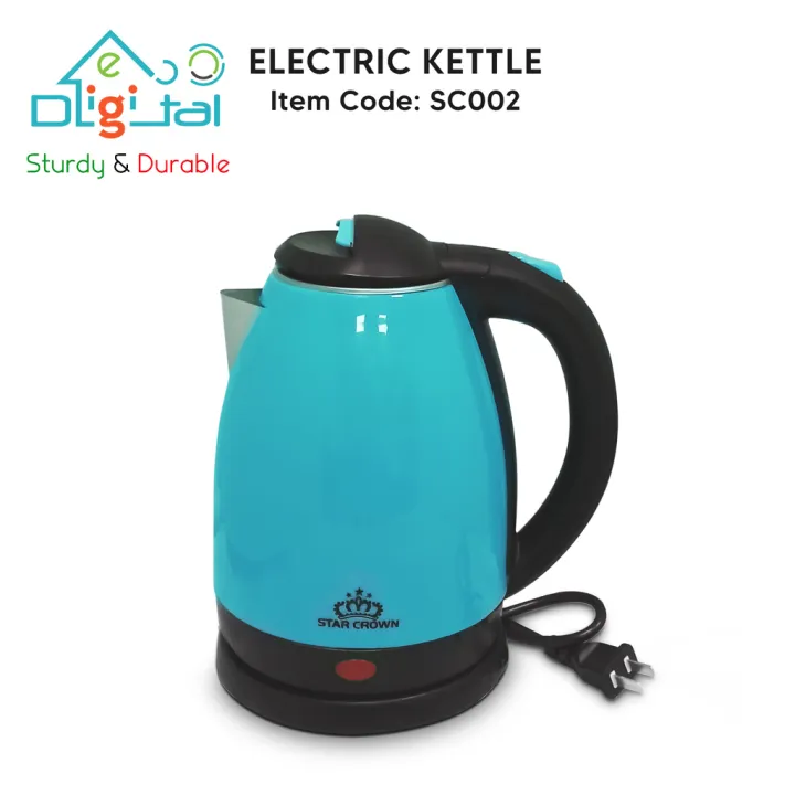 ICC Ready Safety StarCrown electric kettle 2L water heater kettle