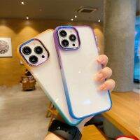 เคสหลังใสขอบไล่สี สำหรับ Xiaomi Redmi 9A 9C 10 10C 10A Note11 Note11s Note8 Note8pro Note9s Note9pro สำหรับ POCO M3