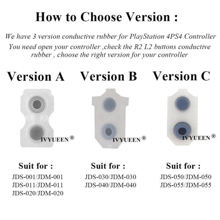 ยางซิลิโคนนำไฟฟ้า-ivyueen-สำหรับเพลย์สเตชัน-dualshock-4-ps4โปรตัวควบคุมแบบบาง-v2กาวแป้นปุ่มกดปุ่มกดอุปกรณ์เสริม