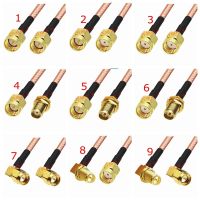 RG142 Double Shielded Cable SMA To SMA Male Female Connector SMA RG-142 RF Coaxial Pigtail Jumper Adapter Straight New Brass