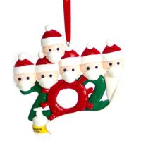 DIY Name Blessings Soft Clay Mask Snowman Christmas Tree Hanging Pendant 6Pcs