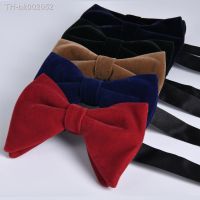 ✤ Bow tie mens formal dress business professional velvet fabric plain wine red bridegroom wedding spot new