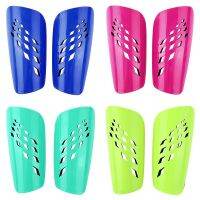 1 Pair Rhombic Perforated Football Shin Guard Adults Kids Sport Soccer Shields Legging Shinguards Sleeves Protective Gear Supports Braces