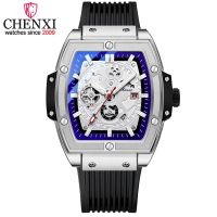 ZZOOI CHENXI Top Brand Popular Men Sports Watch Quartz Luxury Waterproof Silicone Strap WristWatch New Fashion Mens Date Clock