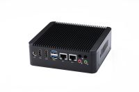 QOTOM IPC ไมโครพีซี Fanless Q515S Celeron AES-NI สำหรับบ้านสำนักงานธนาคารคอมพิวเตอร์ตั้งโต๊ะ