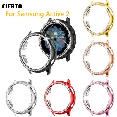 ✌❖♟ FIFATA materiał pc błyszczący diament twarde etui ochronne dla Samsung Galaxy aktywny 2 40/44MM część wymienna inteligentnego zegarka zegarek przypadku