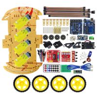 มัลติฟังก์ชั่บลูทูธควบคุมหุ่นยนต์ชุดรถสมาร์ท4WD UNO R3เริ่มต้นสำหรับ A Rduino Diy ชุดสำหรับการศึกษานักเรียนเด็ก