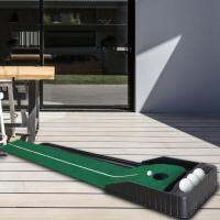 Moon STARer Golf Putting Mats พร้อม Ball Return Training Aid สำหรับของขวัญสำหรับนักกอล์ฟ