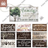 Lupeishop Decor Family ป้ายไม้-Sweet Home Wood Plaque - Vintage แขวนแผ่นสำหรับด้านหน้าประตู Wall Art Decor - House จี้ของขวัญ