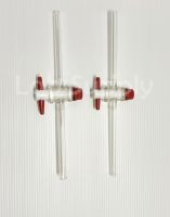 PTFE Stopcock for Burette B-12.5, B-14.5, Jet Bore: 0.8-0.9 mm, Plastic Part-Red (No Brand)