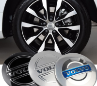 ราคาต่อ 4 ชิ้น วัดก่อนนะครับ 56 MM โลโก้ สติกเกอร์แปะ วอลโว่ แต่งดุมล้อ Volvo logo  Hub Cap Car Rim Wheel Center Badge Emblem parts