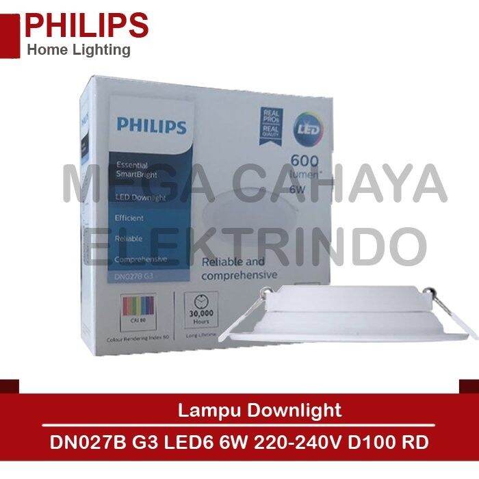 PHILIPS LED Downlight DN027B G3 LED6 - 6W - 4 Inch | Lazada Indonesia