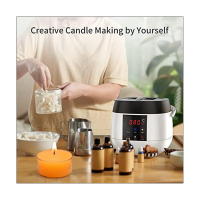 Candle Making Wax Melting Pot Candle Making LED Temperature Display for Adults Beginner, Soy Wax EU Plug