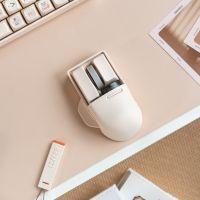 Lofree Loflick First Touch 2.4G Wireless Bluetooth Mouse Tofu Color 3 Modes Rechargeable Office Game Charging Mouse OE909