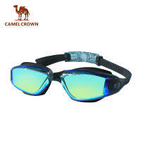 แว่นตาว่ายน้ำ CAMELCROWN แข่งมืออาชีพกันน้ำและป้องกันการเกิดฝ้าเคลือบดำน้ำความละเอียดสูง