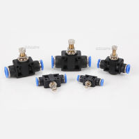 【YY】Pneumatic Airflow Regulator 4mm 6mm 8mm 10mm 12mm OD Hose Tube Gas Flow Adjust Valve Connector Fitting Air Speed Control Crane