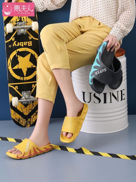 ขายดีที่สุด-ioztt2023-men-wear-sandals-large-base-ins-odor-proof-boys-slippers-the-of-anti-skid-outdoor-slides