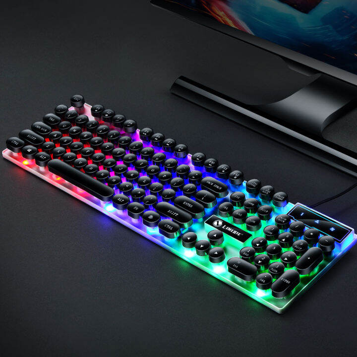 seynli-flash-led-gaming-keyboard-keycaps-gradient-punk-round-key-board-for-samsung-xiaomi-pc-laptop-wired-keyboard-104-keys