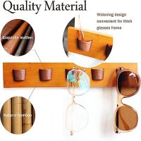 Sunglass Organizer Wall Mount, Wood Eyeglass Storage Holder, Glasses Rack for Multiple Eyewear Display Men Women