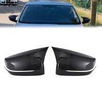 Car Ox Horn Rearview Side Glass Mirror Cover Trim Frame Side Mirror Caps for 2018-2020