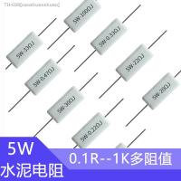 ■☜✁ 10pcs 5W 5 Cement Resistor Power Resistance 0.47 4.7 47 470 R Ohm 4K7 47K 0.47R 4R7 47R 470R