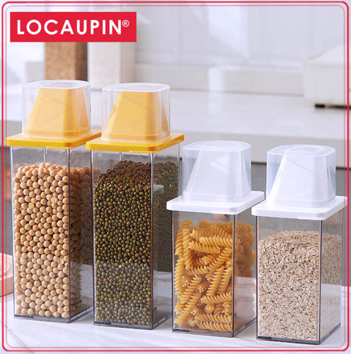 Locaupin Large Plastic Food Saver, Kitchen Food Cereal Storage 