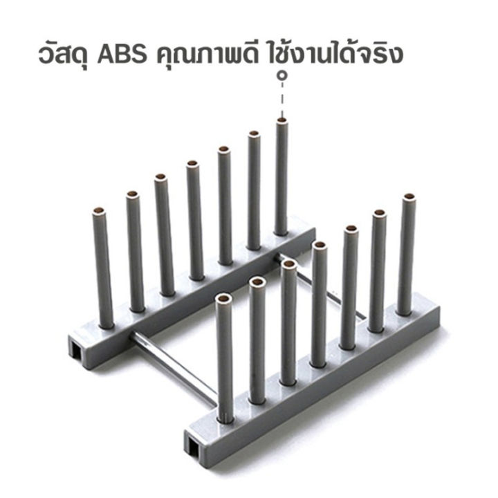 ที่วางจาน-ชั้นวางจานพลาสติก-ชั้นวางจานชั้นวางจาน-ชั้นวางจาน-ในครัวสามารถถอดประกอบได้มีสองสี