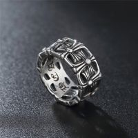 Chrome Hearts1◑ↂ☽ Trendy brand cross tomb ring retro trendy men and women couples dont fade the ring ring