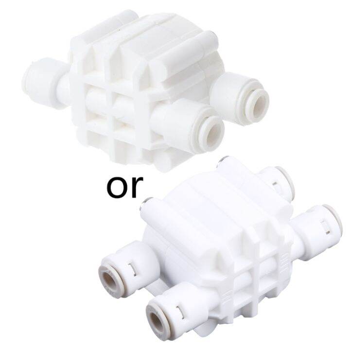 4 Way 1/4 Port Auto Shut Off Valve For RO Reverse Osmosis Water Filter System Lazada