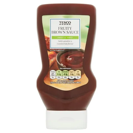 Tesco Squeezy Top Down Fruity Brown Sauce 445G Lazada PH