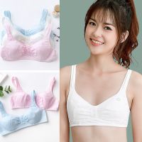 2PCS Puberty Growing Young Girls Soft Touch Jacquard Training Bra Young Hearts Young Curves Junior Melange Bralette