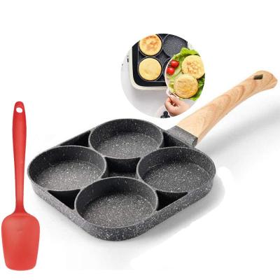 1PC Creative Four-Hole Frying Pot Pan Thickened Omelet Pan Non-Stick Egg Pancake Steak Pan Cooking Egg Ham Pans Breakfast Maker