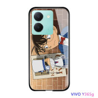 Volans เคสสำหรับ Vivo Y36อนิเมะ5G กันกระแทกสำหรับเด็กผู้หญิง,เคสนักสืบโคนันเคสเด็กแบบปิดกระจกนิรภัยมันวาวฝาหลังโทรศัพท์