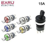 16mm 15A ON-OFF Slide Power High Current Metal Toggle Switch Waterproof Push Button 2 Positions 1NO1NC Illuminated Led Red Green