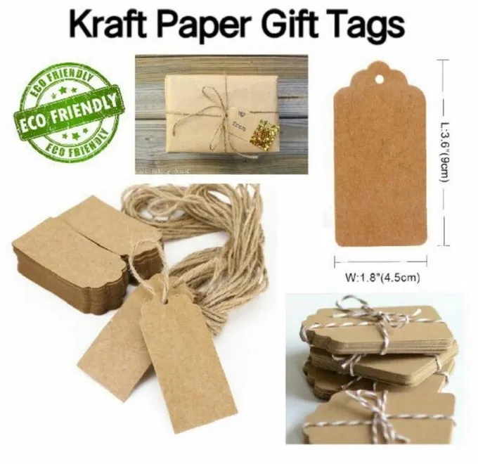 Kraft Paper Gift Tags Brown Original Scallop Design% | Lazada PH