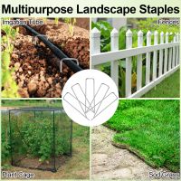 25 Galvanized Outdoor Staples Christmas Landscape Ground Cover Decorations Garden Pack Stakes