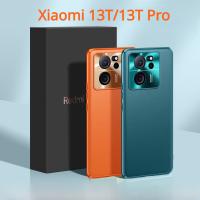 เลนส์โลหะปกป้องสีทึบ Xiaomi 13T Pro Mi 12T Pro Mi13T เคสหนัง TPU นิ่ม Mi11 Lite Mi12 Pro เคสโทรศัพท์ Mi13 Pro