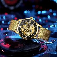 The new 2022 Swiss watch men mechanical watch fully automatic hollow out famous brand mens watch waterproof the tourbillon middle school students --nb230711﹍№