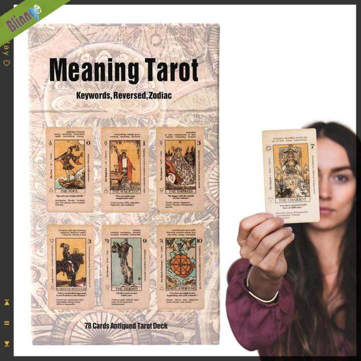 Portable Meaning Tarot Oracle 78 Tarot Cards English Version