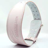 Pink Waist Protection Leather Belt Women Fitness Weight Lifting Squat Sport Powerlifting Gym Training