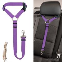 Solid Two-in-one Pet Car Seat Belt Lead Leash BackSeat Safety Belt Adjustable Harness for Kitten Dogs Collar Pet Accessories Collars