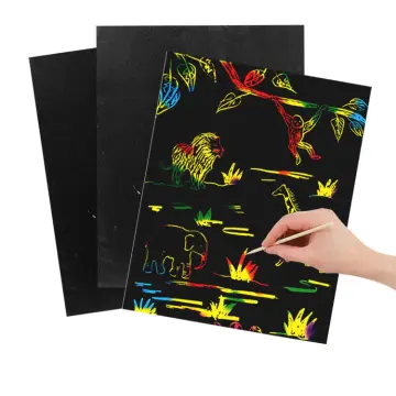 10pcs Scratch Paper Art Crafts Gifts: Bulk Rainbow Magic Paper