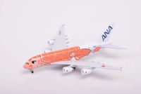 18*20ซม. โลหะญี่ปุ่น Air ANA Airbus A380การ์ตูน Sea Turtle Airlines สีส้ม Diecast เครื่องบินรุ่นเครื่องบินเครื่องบินและล้อ