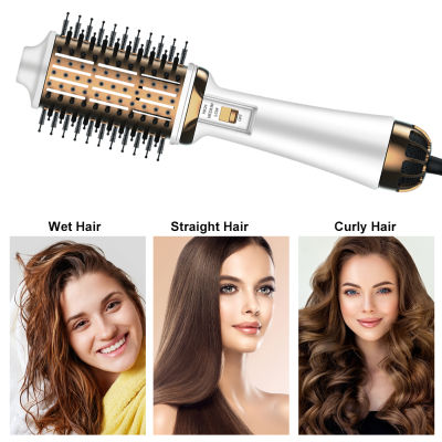 Hair Dryer Brush Hot Air Brush Hair Straightener Styler And Volumizer Curler Comb Roller One Step Electric Ion Blow Dryer Brush