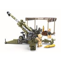 Military WW2 M777 Ultralightweight Field Howitzer Army War Weapon Building Blocks Kits Bricks Classic Model Kids Toys Boys Gift
