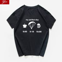 2023 NEW My Perfect Day Funny Men t Shirt Oversized Streeetwear 2023 High Quality Brand t Shirt Casual Short Sleeve O-neck Fashion Printed 100% Cotton Summer New Tops Round Neck Cheap Wholesale Funny t Shirt Branded t Shirt Men Unisex Pop Style Xs-3xl